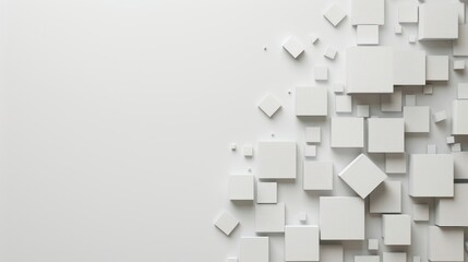 White cube box. pattern texture banner wallpaper background. copy space,