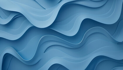 Graphic, texture and blue waves for 3d pattern, art or abstract wallpaper, design or digital cyberspace technology. Virtual reality, motion or futuristic metaverse, vibration or hologram illustration