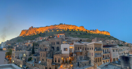 mardin touristic old city general views cross streets day and night photos - Powered by Adobe