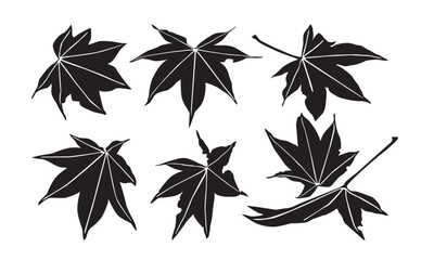 Silhouettes maple leaf icon. maple leaf vector, seamless maple leaf
