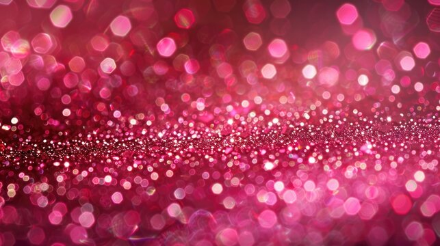 Bright pink glitter background with vibrant sparkles and shimmering textures, suitable for fun and festive gift wrap