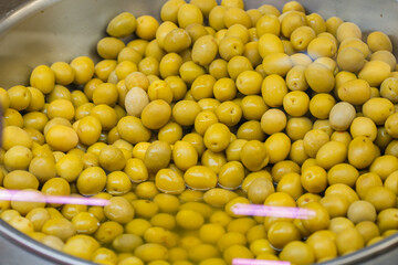 green olives in the market