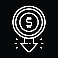 payment dollar icon outline design