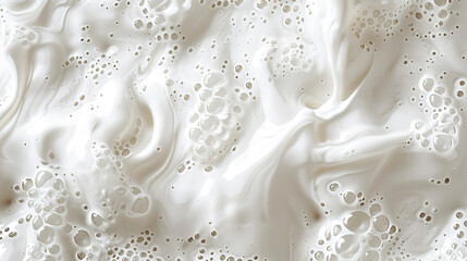 Close-up of creamy soap foam texture with bubbles and swirls - 788078040