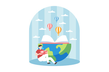 World Book Day Flat Design Illustration