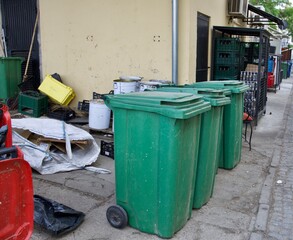 garbage bin in the park