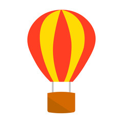Flat hot air balloon symbol for illustration or logo design - obrazy, fototapety, plakaty