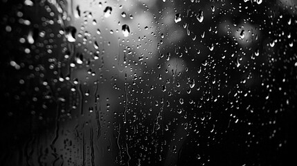 Water droplets on a windowpane.  - obrazy, fototapety, plakaty