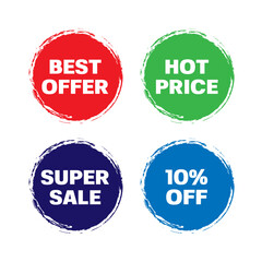 vector modern sale badges collection vector art