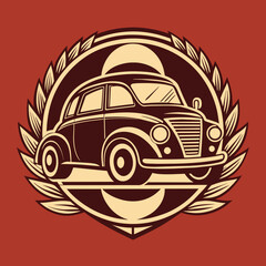 Vintage car transportation vector illustration design