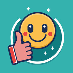 Happy Android Duck Cartoon with Smiley Face