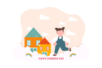 Children's Day Flat Design Illustration