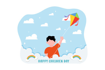 Children's Day Flat Design Illustration