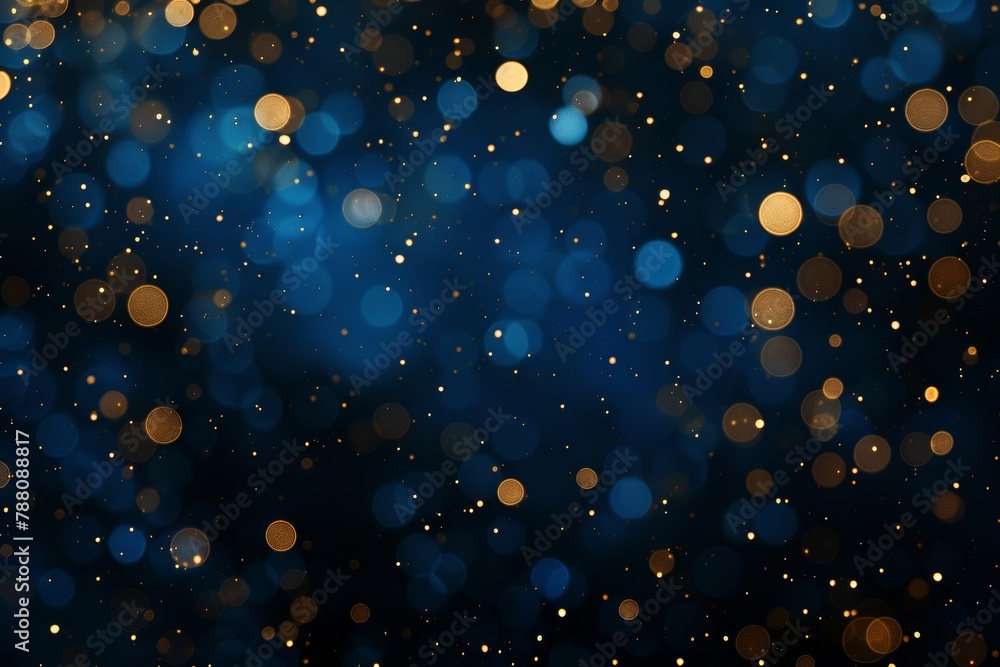 Aufkleber abstract blue bokeh lights with blurred defocused effect for captivating background visuals