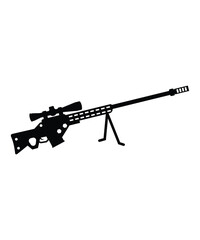 sniper rifle icon, vector best flat icon.