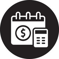 Fototapeta premium budgeting glyph icon