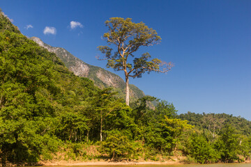 Landscape around Nam Ou river near Nong Khiaw, Laos