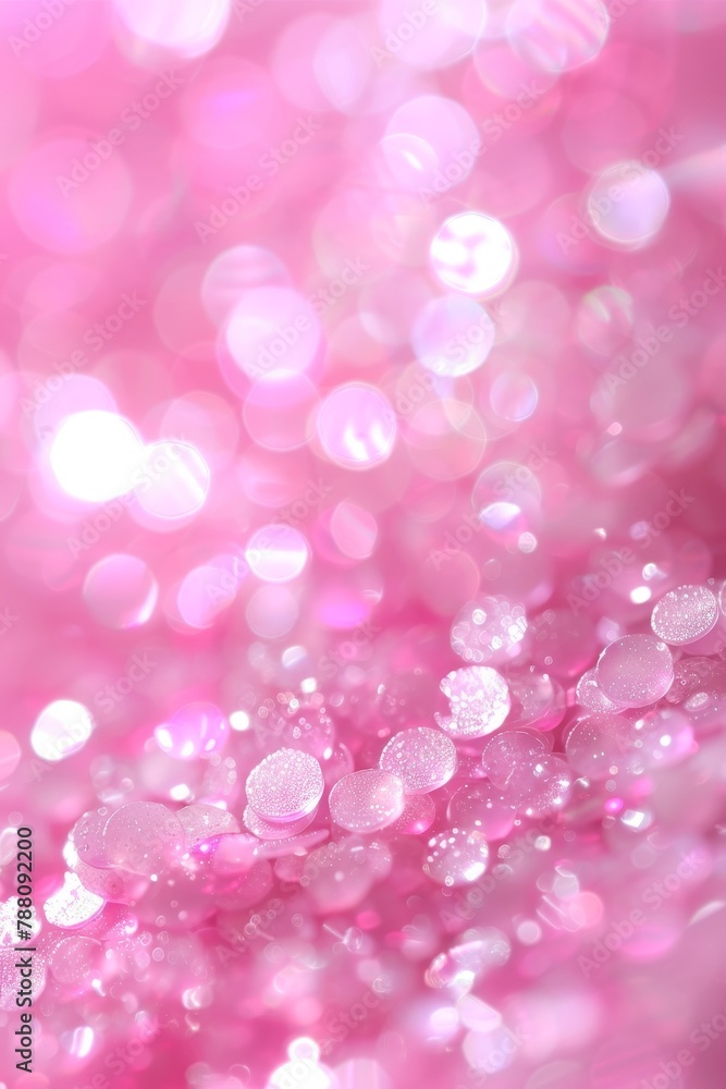 Poster pink light bokeh with soft focus, ideal for creating abstract background ambiance