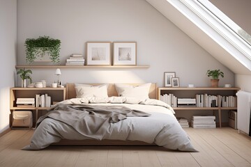Serene Scandinavian Dreams: Minimalist Light-Toned Bedroom Decor Inspiring Cozy Simplicity