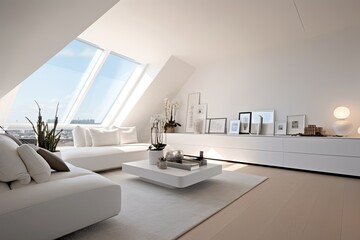 Minimalist White Palette Penthouse: Clean Lines & Stylish Elegance