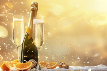 Celebrate with Style: Luxurious Champagne Toasts and Elegant Wine Symbols at Sophisticated Soirees—An Array of Sparkling Celebrations with Vibrant Sparks and Deluxe Atmospheres"
