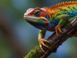 chameleon on a branch