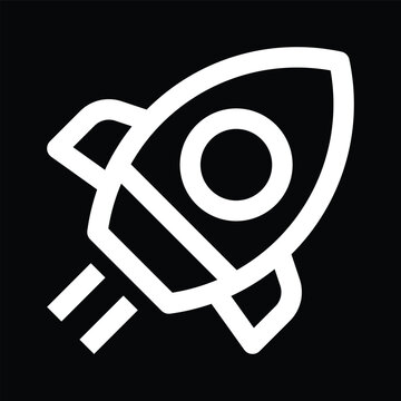 recommend clip art: rocket icon vector outline design