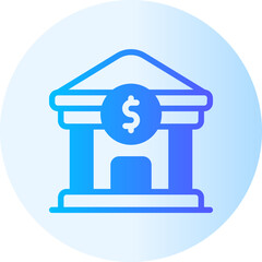 Obraz premium bank gradient icon