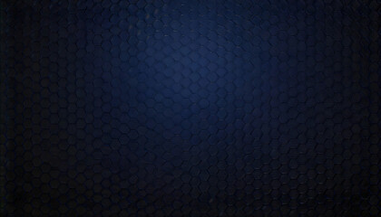 Hexagonal dark blue navy background texture placeholder, radial center space, 3d illustratio. Generative AI.