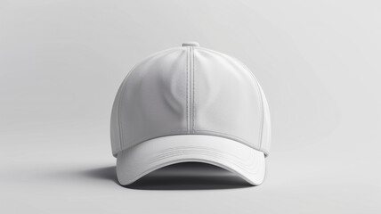 white baseball caps mockup isolated on white background