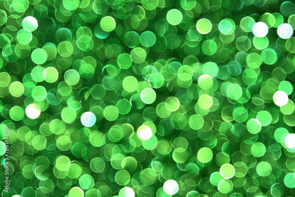 Poster abstract green light bokeh background in blur and defocused style for artistic design