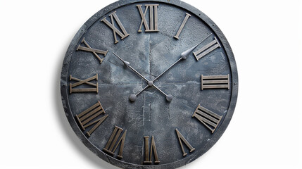 Gray modern wall clock cut out