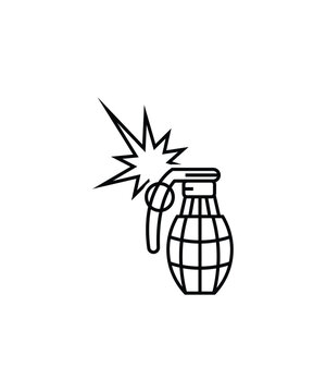 hand grenade icon, vector best line icon.