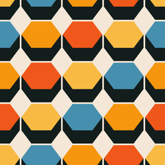 Trendy minimalist seamless pattern with abstract creative geometric composition