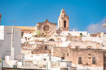 Fototapeta premium Ostuni white town skyline, Brindisi, Apulia Italy. Europe.