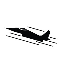 fighter jet icon, vector best flat icon.