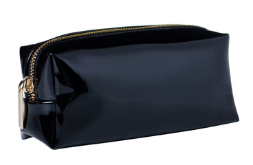 Black cosmetic bag beauty isolation