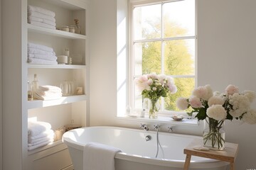 Light and Airy: Tranquil Scandinavian Bathroom Designs with White Decor