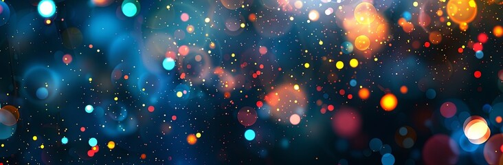 Abstract blurred background with colorful lights and bokeh