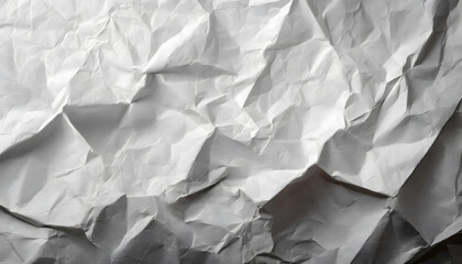 White Paper Texture background. Crumpled white paper abstract shape background. Generative AI.