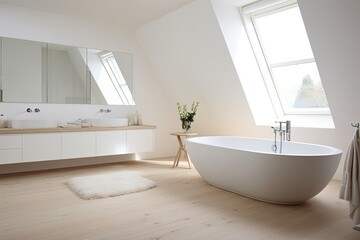 Tranquil White: Peaceful Scandinavian Bathroom Concepts for Understated Elegance