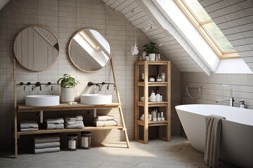 Tranquil White Haven: Scandinavian Bathroom Concepts for Peaceful Oasis