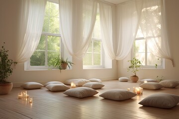 Tranquil Haven: Yoga Room Inspirations with Calming Colors and Serene Ambiance