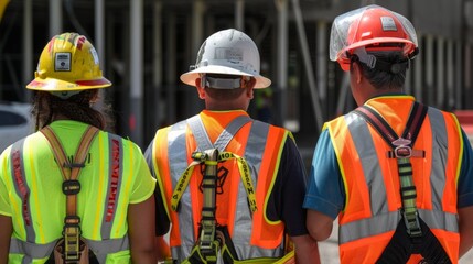 Fototapeta premium Safety in Solidarity: Labor Day Gear