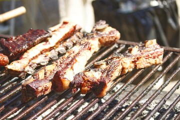meat on the grill
