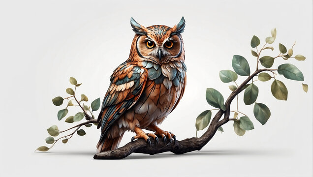owl on transperant background