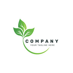 Go green Leaf logo gradient colorful design illustrations