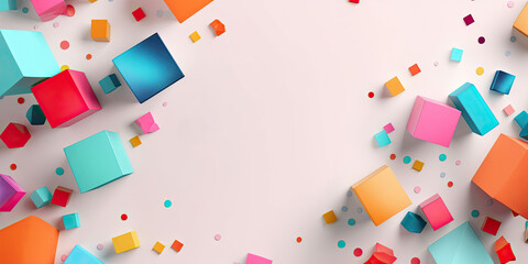 Colorful cubes with copyspace