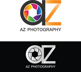 AZ Photography Logo Modern Illustration Template Vector