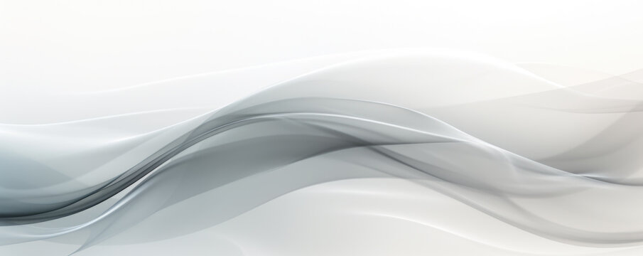 Soft waving smoke lined abstract background in white and grey colors